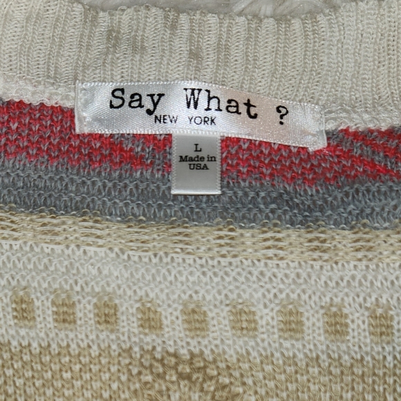 Say What Open Front Cardigan Size Large - Picture 4 of 9